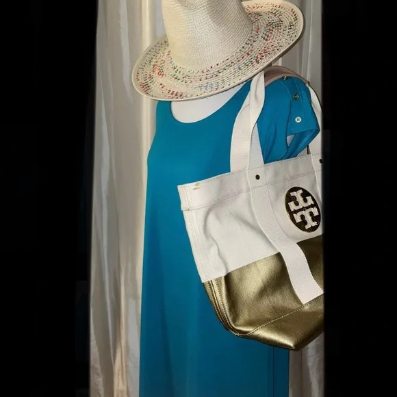 New! C&C California Shoulder Button Teal T Shirt Dress Size XL✨🏝